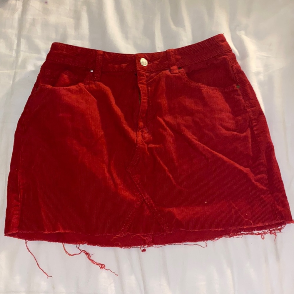 PacSun Red Denim Skirt